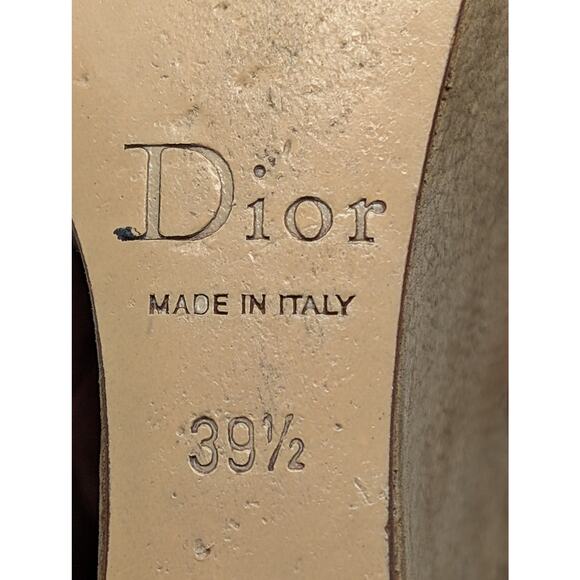 Christian Dior Monogram Strappy Wedge Sandals Brown Beige 39.5 - Picture 7 of 11